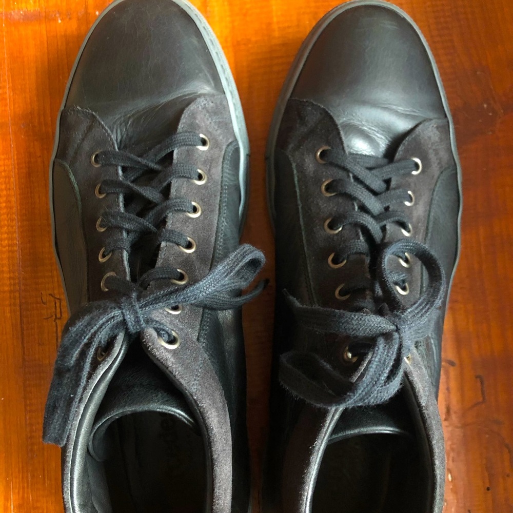 Mercedes Benz Black Leather Sneakers